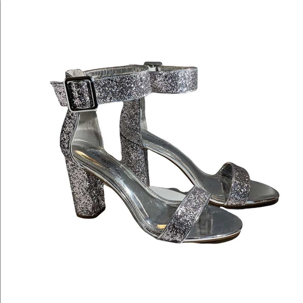 Herstyle Bling chunky high heel occasions sandle.